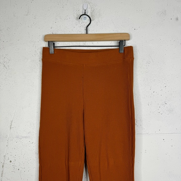 Aerie High Rise Flare Waffle Knit Pants Sweat Pants Med - Picture 2 of 8